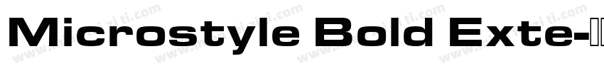 Microstyle Bold Exte字体转换